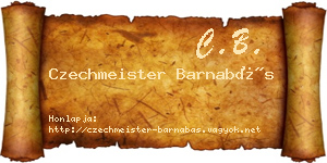 Czechmeister Barnabás névjegykártya