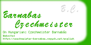 barnabas czechmeister business card