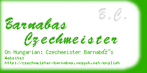 barnabas czechmeister business card